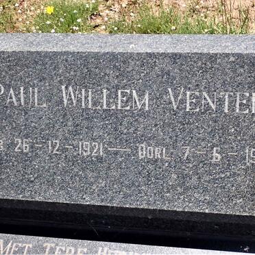 VENTER Paul Willem 1921-1969