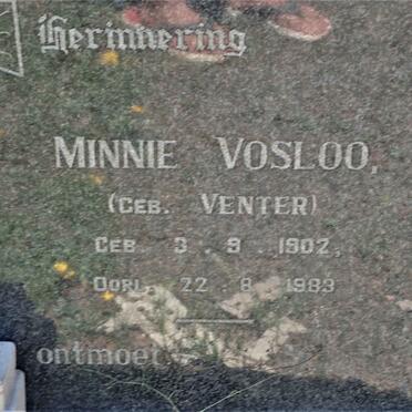 VOSLOO John 1893-1964 &amp; Minnie VENTER 1902-1983