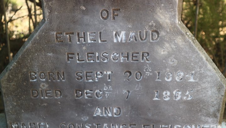 FLEISCHER Ethel Maud 1884-1885 :: FLEISCHER Mabel Constance 1883-1886
