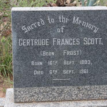 SCOTT Gertrude Frances nee FROST 1883-1961