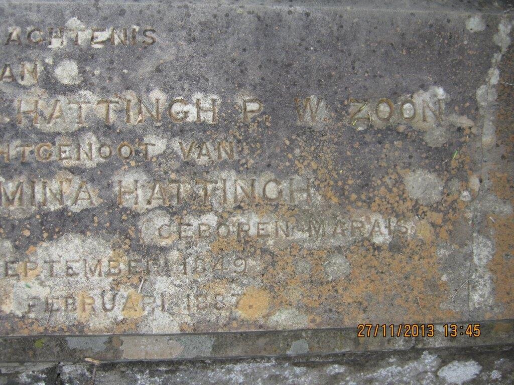 HATTINGH George Marthinus 1849-1887