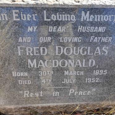 MACDONALD Fred Douglas 1895-1952