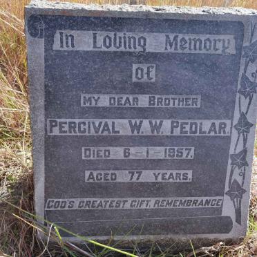 PEDLAR Percival W.W. -1957