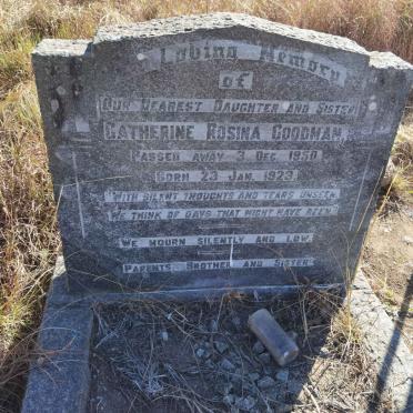 GOODMAN Catherine Rosina 1923-1950