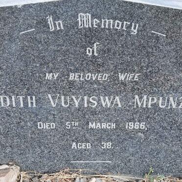 MPUNZI Edith Vuyiswa -1966