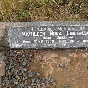 LINDEMANN Kathleen Nora nee JOHNSON 1906-1950