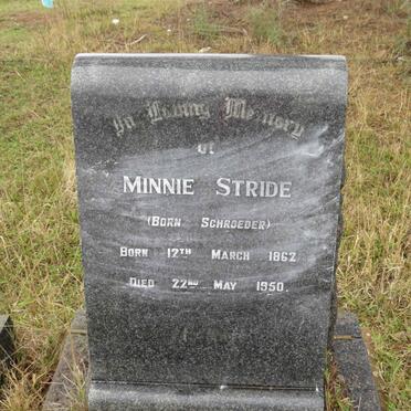 STRIDE Minnie nee SCHROEDER 1862-1950