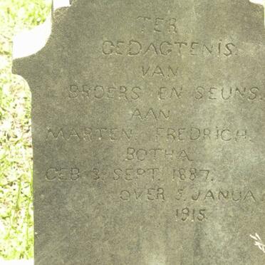 BOTHA Marten Fredrich 1887-1915