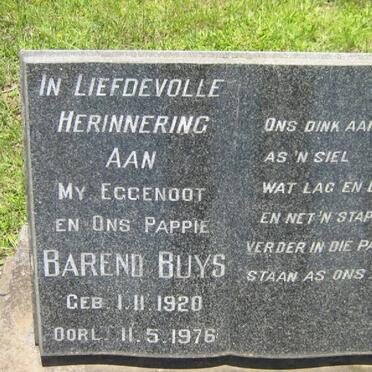 BUYS Barend 1920-1976