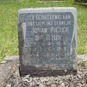 BRUIN Johan Pieter, de 1959-1959