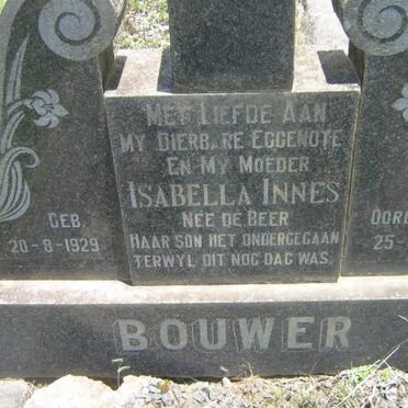 BOUWER Isabella Innes nee DE BEER 1929-1953