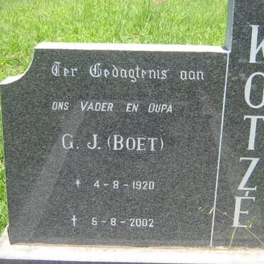 KOTZE G.J. 1920-2002