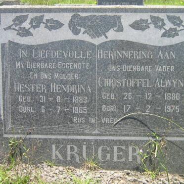 KRUGER Christoffel Alwyn 1880-1975 &amp; Hester Hendrina 1883-1965