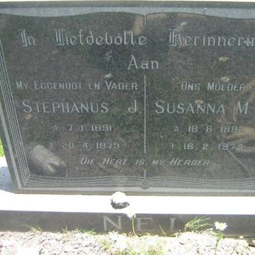 NEL Stephanus J. 1891-1973 &amp; Susanna M.F. 1892-1979