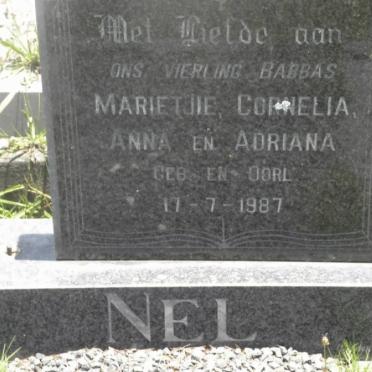NEL Marietjie :: NEL Cornelia :: NEL Anna :: NEL Adriana 1987-1987