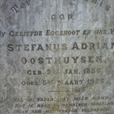 OOSTHUYSEN Stefanus Adrian 1856-1928