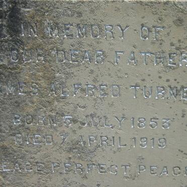 TURNER James Alfred 1853-1919 