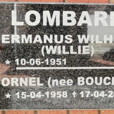 LOMBARD Hermanus Wilhelm 1951- &amp; Cornel BOUCHER 1958-2016