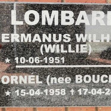 LOMBARD Hermanus Wilhelm 1951- &amp; Cornel BOUCHER 1958-2016