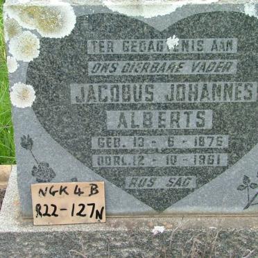 ALBERTS Jacobus Johannes 1876-1961
