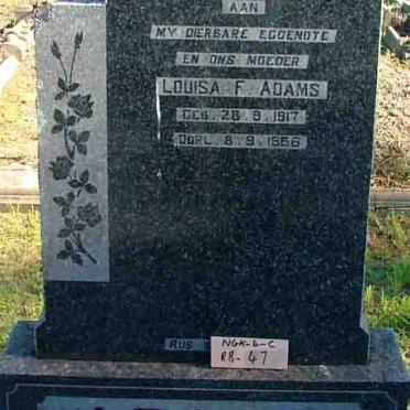 ADAMS Louisa F. 1917-1956