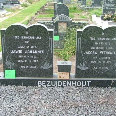 BEZUIDENHOUT Dawid Johannes 1902-1987 &amp; Jacoba Petronella 1909-1979