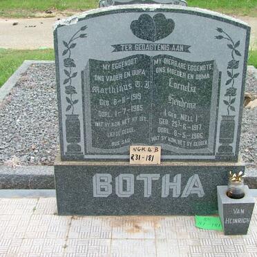BOTHA Marthinus C.J. 1919-1985 &amp; Cornelia Hendrina NELL 1917-1966