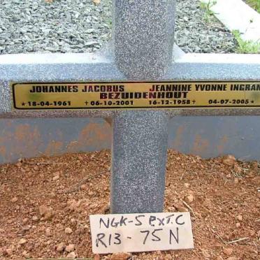 BEZUIDENHOUT Johannes Jacobus 1961-2001 &amp; Jeannine Yvonne INGRAM 1958-2005