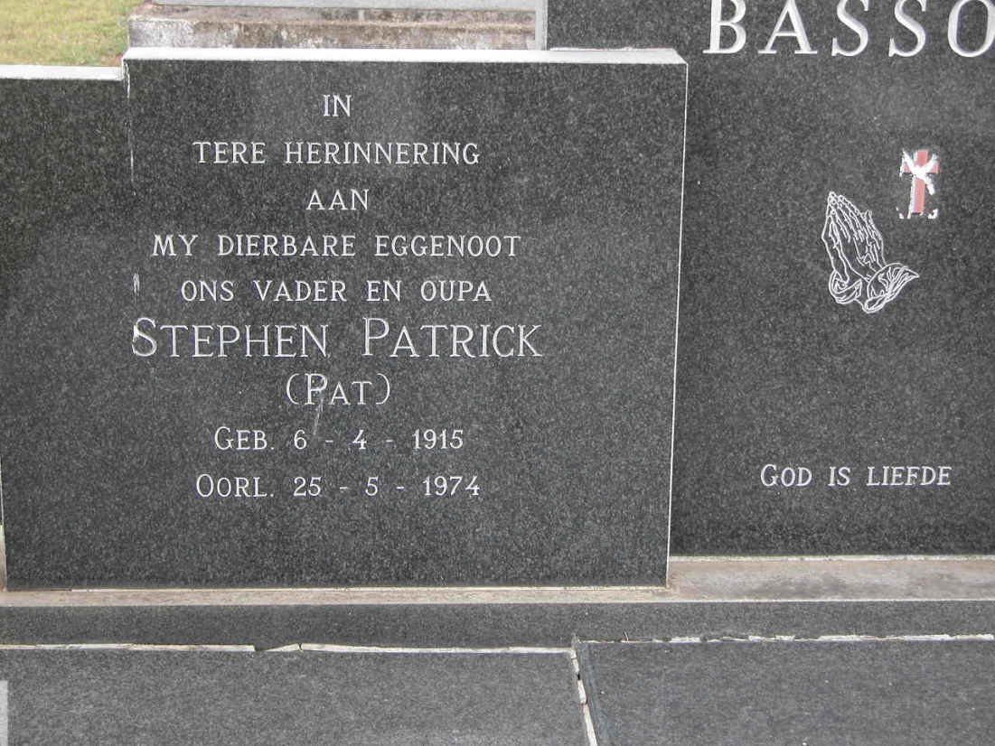 BASSON Stephen Partrick 1915-1974