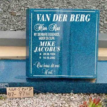 BERG Mike Jacobus, van der 1924-2002