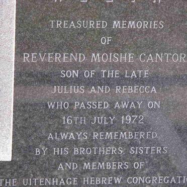 CANTOR Moishe -1972