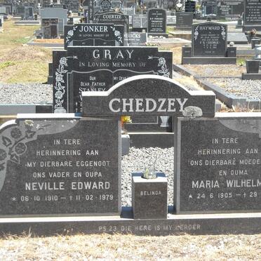 CHEDZEY Neville Edward 1910-1979 &amp; Maria Wilhelmina 1905-1982