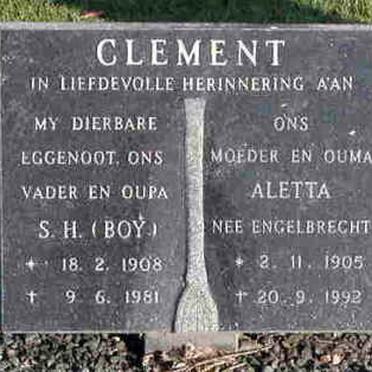 CLEMENT S.H. 1908-1981 &amp; Aletta ENGELBRECHT 1905-1992