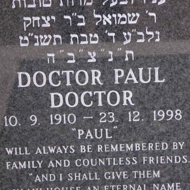 DOCTOR Paul 1910-1998