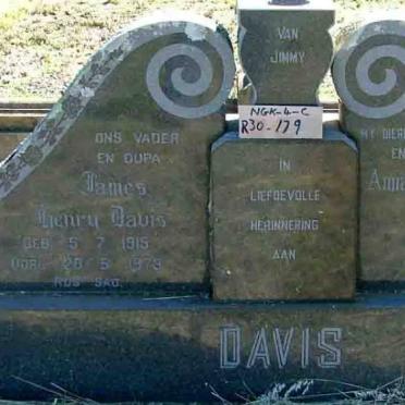 DAVIS James Henry 1915-1979 &amp; Anna Jacoba NAUDÉ 1919-1964