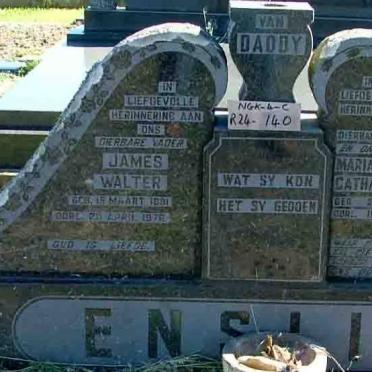 ENSLIN James Walter 18?1-1978 &amp; Maria Magdalena Catharina MARÉ 18?0-1951