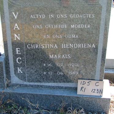 ECK Christina Hendriena Marais, van 1920-1989