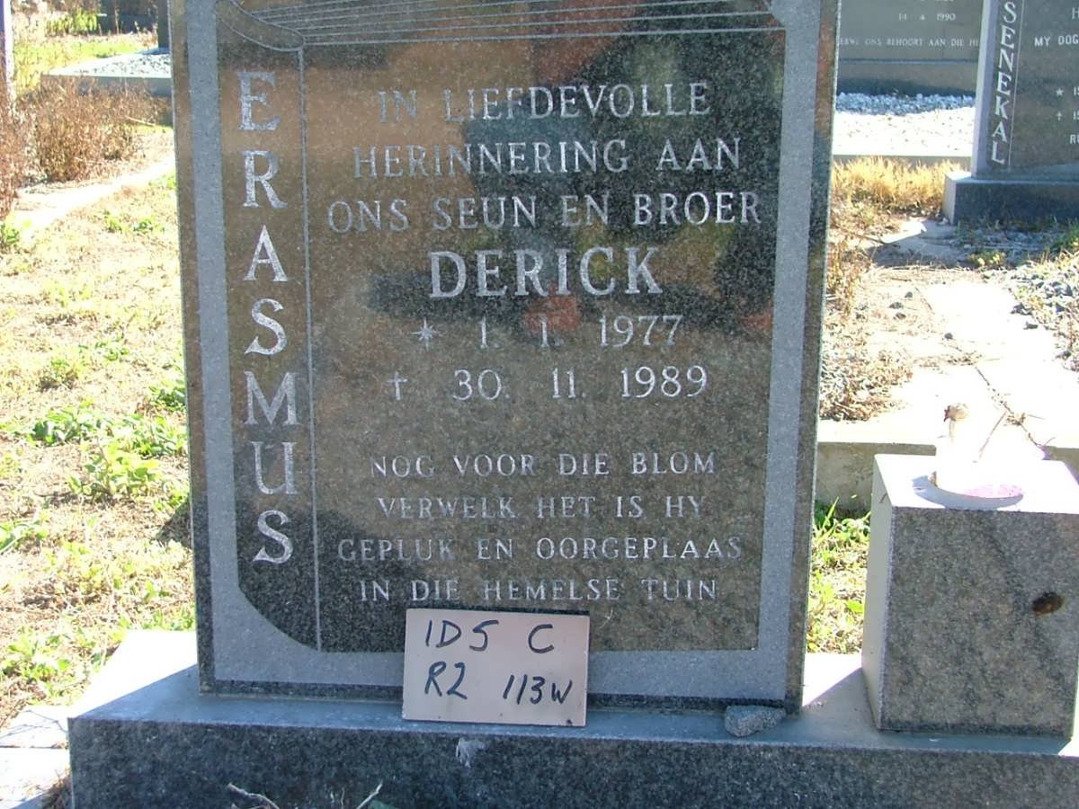 ERASMUS Derick 1977-1989