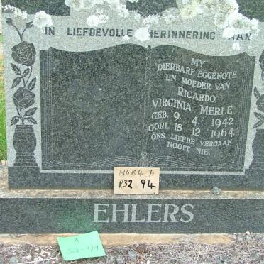 EHLERS Virginia Merle 1942-1964