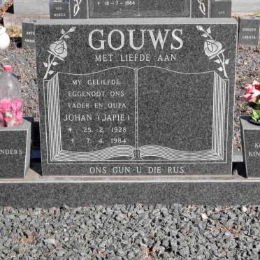 GOUWS Johan 1928-1984