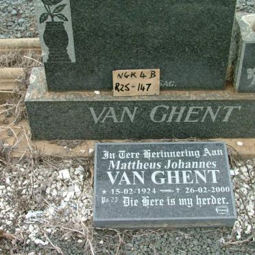 GHENT Mattheus Johannes, van 1924-2000 &amp; Machtild Petronella UNGERER 1920-1963