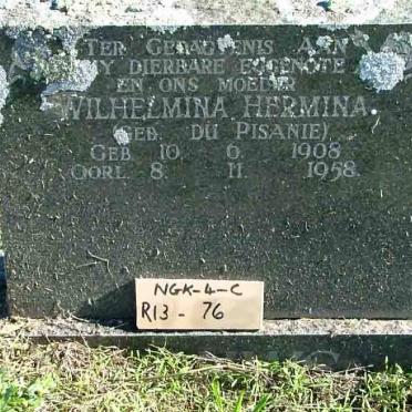 GOUWS Wilhelmina Hermina nee DU PISANIE 1908-1958