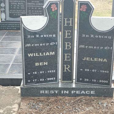 HEBER William Ben 1932-2003 & Jelena 1940-2000
