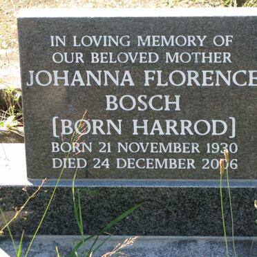 BOSCH Johanna Florence nee HARROD 1930-2006