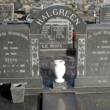 HALGREEN Steve 1915-1990 &amp; May 1915-1980