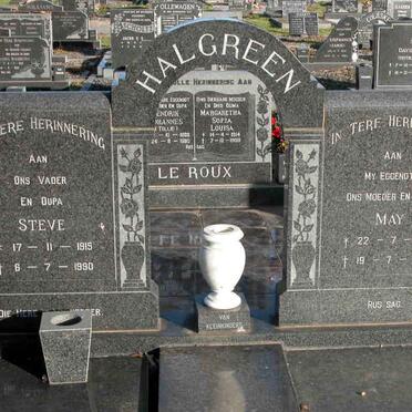 HALGREEN Steve 1915-1990 &amp; May 1915-1980
