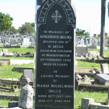 INGGS Maria Wilhelmina 1861-1949 :: INGGS Alfred Redvers -1930