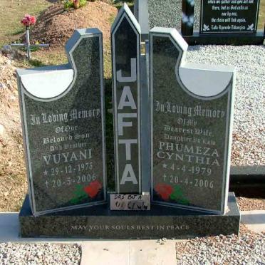 JAFTA Vuyani 1975-2006 &amp; Phumeza Cynthia 1979-2006