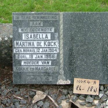KOCK Isabella Martina, de nee NORRIS 1904-1956