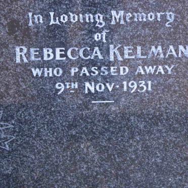 KELMAN Rebecca -1931